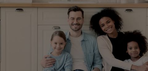 Happy young family