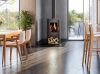 A living space with a Nectre wood stove